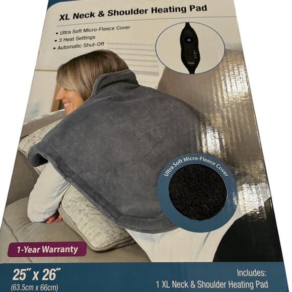 DMI Plush Micro-Fleece Weighted Heating Pad for Neck, Shoulders & Back NEW - Picture 1 of 6